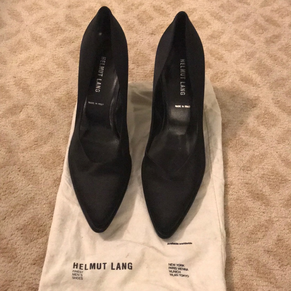 Original Helmut Lang Black Satin Pumps